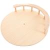 WOONEKY Piattaforma di Legno per Arrampicata Gatto Design Flessibile e Terrazza di Osservazione, Accessorio Resistente per Interni, Ripiano Sostituibile per Tiragraffi