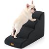 Gardner Pet Scala per Cani Piccoli, 50cm, 4 Gradini, Grigio Scuro | Morbido Spugna 35D, Fodera Removibile e Lavabile, Antiscivolo, Impermeabile, per Letto/Divano/Auto