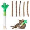 Samlonge Giocattolo per gatti con erba gatta lungo Kicker con erba gatta con 5 bastoncini di menta gatta interattivi e per giocare in casa per gattini cipolle verdi