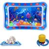 Generico Pet Water Bed, Ocean Breeze Splashland for Cat Dog, Cat Waterbed Toy with Fish, Thickened Anti-Scratch Water Mat, Feel Cool Comfort (Rectangle A)