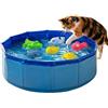 Generico Piscina Canina - Vasca da Bagno Pieghevole Resistente per Animali Domestici | Piscina e Vasca da Bagno per Cani da Esterno,per Rinfrescarsi, Giocare, Sguazzare e Lavarsi, Casa e Balcone