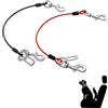 Taicols 2 pezzi 80 cm cintura di sicurezza per cani, cavo resistente in acciaio, imbracatura per auto, veicolo, guinzaglio cavo