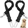 Nutabevr 2 Pezzi Cintura Sicurezza Auto per tutti cani e gatti, con lunghezza regolabile, Guinzaglio Realizzato in nylon con Forte Moschettone