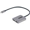 StarTech.com Adattatore USB-C HDMI - Hub USB C MST a Doppio HDMI 4K 60Hz - Convertitore USB Type-C a Multi Monitor HDMI per Notebook con cavo da 30 cm - Splitter HDMI / Hub HDMI Multi-Stream Trasport, HDR