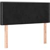 vidaXL Testiera nera 100x5x78/88 cm Velluto