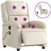 vidaXL Sedia da massaggio elettrica in Pelle finta crema