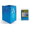 Perfetto 12853 cestino per rifiuti Rettangolare Carta Blu