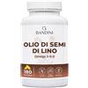 Bandini® Olio di Semi di Lino 180 Softgel Vegane - Fonte di Omega 3 6 9 da Semi di Lino Macinati Finemente - 1 al Giorno (Scorta per 6 Mesi) - Da Pianta Linum Usitatissimum