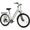 Junglor Bici elettrica donna 250 W Motore, Freni a Disco Idraulici, Pneumatici da 27.5 E-bike Per Pendolari Urbani, 36V 15.6Ah Batteria Rimovibile, Autonomia di 100 km, 7 Velocità, E-Bike per Adulti