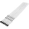 VTZSDCG 50 cm 6 Pezzi spiedino for Barbecue in Acciaio Inossidabile Bastoncini for Barbecue Larghi forchetta Piatta utensile da Picnic for Campeggio all'aperto Accessori da Cucina