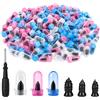 Akamino Kit di 241 chiodi in gomma per la riparazione di pneumatici, 3 misure, con capsule singole e cacciavite, tappi universali a vite per pneumatici, riparazione rapida per moto, auto, camion