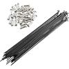 CQAHDSEVF Raggi per Ruote da Bicicletta, Raggi in Acciaio for Bicicletta J Bend 36 Pezzi 14G/14K Neri 80-300mm(172 mm)