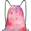 HLBSDM Borsa sportiva con coulisse blu tie-dye, sacca da palestra, zaino yoga per adulti, 14x16,9 pollici, taglia media.
