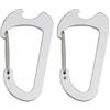 Sumsoctober 2 moschettoni in lega di alluminio per zaino da campeggio e arrampicata portachiavi (argento)