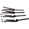 JIASHUNHE Forcella MTB 1 Pezzo Bici da Strada Forcella for Bicicletta in Fibra di Carbonio Piena Anteriore in Pista Rigida a Scatto Fisso(Matt Black Red)