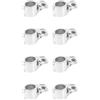 Vjsujehgy 8X Bimini da 25 mm per Barca Tendalino Un Gomito Superiore Scivolo Acciaio Inossidabile 316 con 16 Installazione Facile