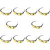 Vjsujehgy 10X Nero Telaio Giallo Night Vision Foglio Outdoor Ciclismo Occhiali da Sole