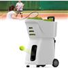 Generic Macchina portatile per palline da tennis con rotazione superiore e backspin, capacità di 100 palline, distanza di servizio 25 m, 4+ ore di riproduzione, batteria ricaricabile per pratica e allenamento