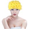 PACKOVE Cuffia da Nuoto Donna Petali a Fiore 3d in Nylon Traspirante, Elastica e Comoda, per Chioma Lunghi e Atmosfera Estiva in Piscina