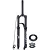 LHHL 26 27,5 29 Forcella Sospensione pneumaticaper Mountain Bike Corsa 120 mm Tubo Dritta 1-1/8 QR 9 * 100 mm Forcelle Anteriore per Bicicletta XC AM MTB(Black,A_26IN)