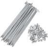 Hihaha Set di 36 Raggi per Bicicletta 13G Argento Acciaio Zincato 141mm
