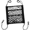 Sharplace Rete Portaoggetti Bicicletta Rete Elastica Cestino Ganci Flessibile Portatile Poliestere Protezione Sicura Trasporto Oggetti Adatta per Spostamenti Co, 2 Strati 25x30 Cm