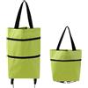 Fleixoaptv Borsa for Carrello con Rotelle Borsa for La Spesa Pieghevole 2 in 1 con Ruote Borsa for Carrello della Spesa Portatile Impermeabile for Supermercato da Viaggio(1PCS Orange)