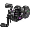Sougayilang Mulinello rotondo per baitcasting, controllo digitale con feedback acustico in tempo reale, rapporto di trasmissione 7,2:1, mulinello per pesca a traina per spigola, pesce gatto e salmone
