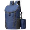 Accarugty Sacco a pelo ultracompatto per campeggio ed escursionismo, leggero, a compressione, con fischietto, facile da trasportare, piccolo zaino (blu navy)
