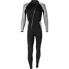 MOHUIED Muta da Sub Muta termica da uomo in neoprene monopezzo 3 mm, manica lunga, cerniera frontale, tuta spiaggia for nuoto, surf, snorkeling, immersioni(Black Gray,XL)