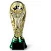 Trophy Monster Golden Legacy - Trofeo da calcio pesante con base verde, premio Gold World Cup Style Award, multiplo (250 mm)