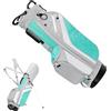 ASYJVWYZ Sacca Da Golf Con Supporto, Borsa Da Trasporto Leggera, Parte Superiore Con Divisori A 7 Vie, Idrorepellente, Con Tasca Isolata E Supporto Stabile, Rosa/verde(Green)