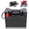 JCXYL EV Batteria per Sedia a rotelle elettrica da 24 V 20 Ah 25 Ah 30 Ah 35 Ah 40 Ah, Pacco Batteria al Litio da 24 Volt per Motore di Scooter Elettrico per la Mobilità.