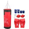YUKOFE Sacchi di Sabbia appesi per Allenamento di Boxe per Bambini, per Allenamento a 3 Strati, per Fitness, sorprendente Sacco di Sabbia Vuoto per Boxe Tailandese, Taekwondo, Rosso