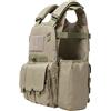 Generic Airsoft Chest Rig | Custodia protettiva regolabile con tasche multiple - Gilet di sicurezza, per allenamento di , caccia, cosplay, giochi di ruolo, combattimento, battaglia