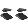 Vjsujehgy 4 Pezzi Squat Wedge Block Antiscivolo Professionale Rampa Inclinata per Squat Blocco Sollevamento Polpacci Cuneo Yoga Attrezzatura Nero