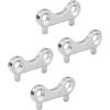 Vjsujehgy 4 PZ Chiave del Tappo del Gas della Barca Marina Acciaio Inossidabile Gas Acqua Strumento di Riempimento del Serbatoio del Carburante Accessori per Barche per Yacht