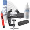 Generic Golf Club Grip Kit con Nastro Speciale per Installazione Chiave di Rimozione Tape Blocco Antiscivolo Adatto a Casa Fai da Te Manuten, con Morsetto a Morsa