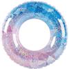 Generico Anello da nuoto gonfiabile - Galleggiante a tubo estivo con glitter sfumati a prova di perdite | Braccialetto per lettino con materasso ad acqua scintillante per giochi da spiaggia, feste, raduni fest