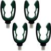 Fastigeaty 4 supporti per canna da pesca alla carpa, in silicone, a forma di U, filettatura britannica 3/8, compatibile con barre e sistemi di supporto, in gomma e metallo, nero e verde