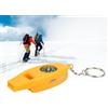 HUSHUI 5 Fischietti Leggeri Multifunzionali con Lente D'ingrandimento Termometro e Bussola per Viaggi All'aperto Campeggio Escursionismo Arrampicata ABS Giallo 1,2x0,8x4,4 Pollici