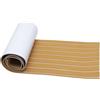 SUPVOX Foglio di legno di teak sintetico, 240 x 45 cm, autoadesivo, per barche, yacht e camper, impermeabile, antiscivolo, marrone chiaro con strisce bianche
