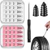 CLKE Kit di 40 chiodi in gomma per riparazione pneumatici con cacciavite, chiodi in gomma a tenuta rapida per riparazioni di emergenza rapide, kit di riparazione per foratura auto, kit di riparazione