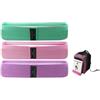 SFOIKVG Elastici Fitness 1/2/3PCS Fasce elastiche di resistenza Fitness Yoga Pilates Hip Circle espansione Gym Training Attrezzature for allenamento a casa per Fitness(3 Pcs set Pink)