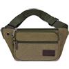 Hixingo Marsupio Uomo Donna Impermeabile, Cintura Borsa Tracolla con Cintura Regolabile Borsa da Vita Leggera con Multi Tasche per Corsa Escursionismo Viaggio Festival (054 Nero,26x13x3cm)