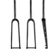 JIASHUNHE Forcella MTB 1 PCS Carbon Ghiaia Forcella 1-1/8 Tubo Dritto Forcelle Freno A Disco 700C 650B Bici Leggera(Glossy Black)