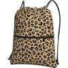 Generic Borsa con Coulisse Gold Glitter Black Leopard Sportiva Sacche Leggero Sacca con Coulisse Antipolvere per Scuola Sport