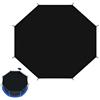 Generic Copertura parasole per trampolino, copertura per trampolino da 2,4 m, 3,4 m, 4,6 m, 4,6 m, con palo dritto, protezione solare, facile da installare, per cortile, parco giochi, giardino e sport