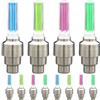 HAPINARY Luci LED per Bici 12 Unitá per Cerchioni Valvola in Alluminio e Plastica, visibilità Notturna Migliorata e Batteria, Accessori per Bicicletta Sicuri