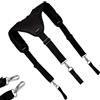 Winmist Glimpse Cinghia di ricambio per sacca da golf a forma di Y, 7 cm di larghezza, 2 cm di spessore, imbottita, doppia tracolla per borse da golf, borse degli attrezzi, zaini, nero